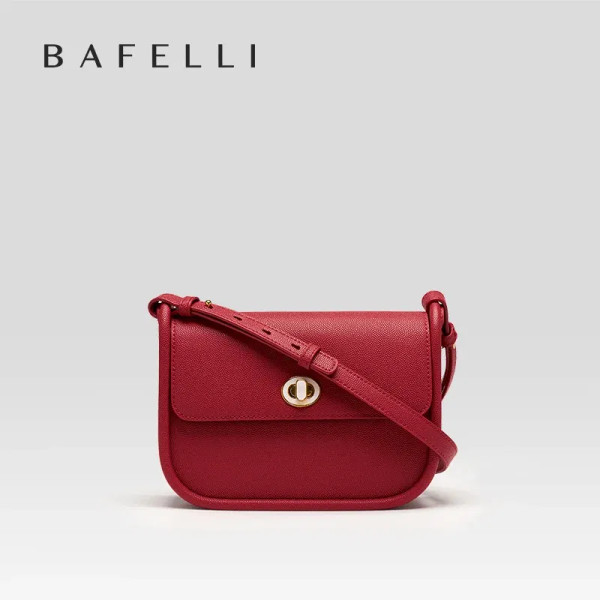Color: Gold - BAFELLI 2024 WOMEN'S NEW TREND LEATHER SADDLE BAGS FASHION STYLE ORIGINAL DESIGNER LU F640-12000030459353885