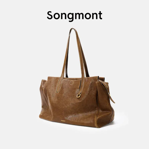 Color: Dark Grey - Songmont Tracing Collection Briefcase, Full-Grain Leather Travel Laptop Bag for  F640-12000051322952262
