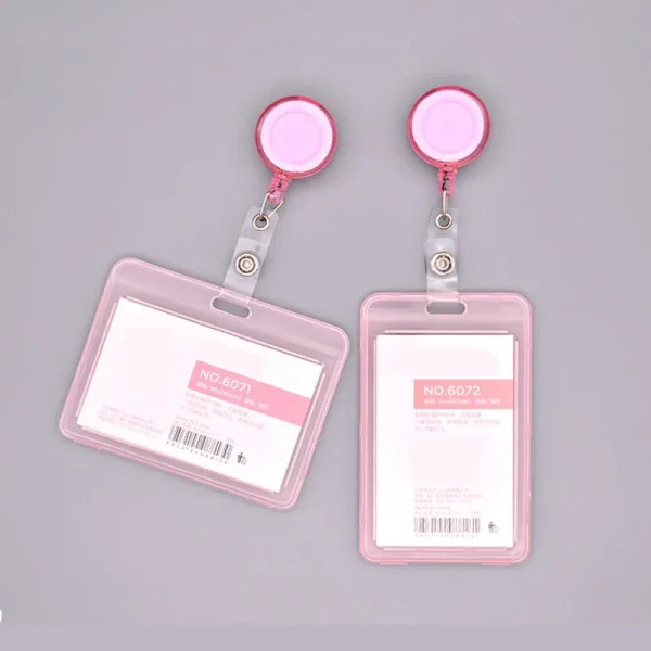 Color: Black&Red - Women Men Card Cover Case Plastic Transparent Business Credit Cards Bank ID Card F640-12000022481626651