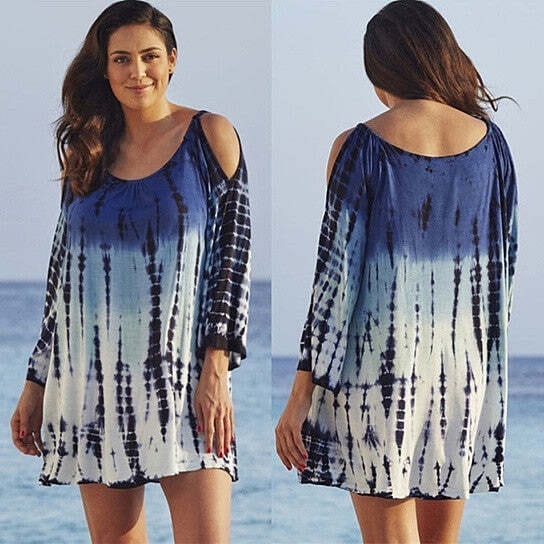 Size: 2X-Large - Pacifica Tunic In Tropical Tie Dye K290-51534129660177