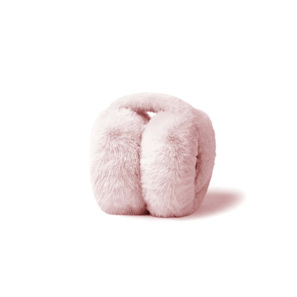Color: PINK - Warm Whisper Ear Muffs Fuzzy Fashionable And Foldable K290-52629732262161