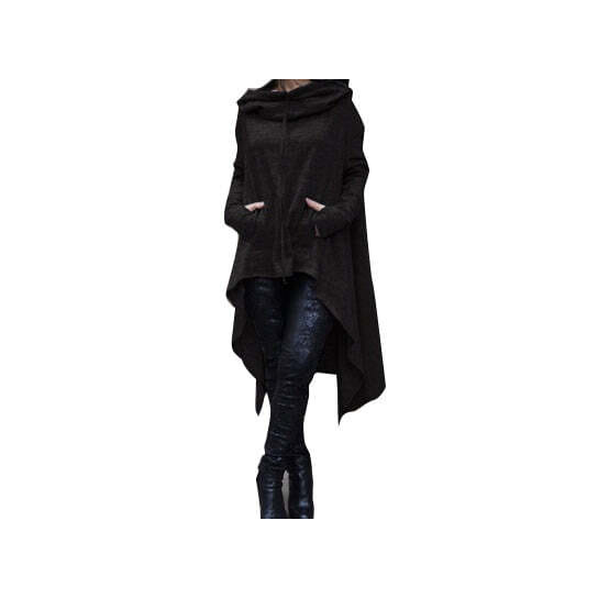 Size: Small,Color: Black - Hoodieni Must Have Hi-Lo Hoodie K290-44032321808