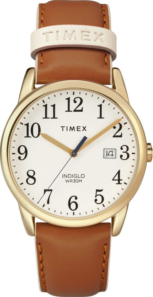 Timex TW2R62700 Women's 38mm Easy Reader Brown Leather Strap Watch G818-TW2R62700