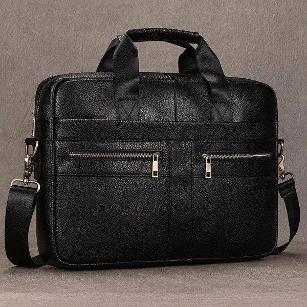 Color: Blue, Ships From: CHINA - Newsbirds Leather Men Briefcase Doctor Layer Business Man Laptop B F640-12000035733524885