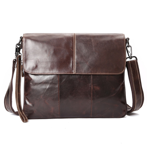 The First Layer Of Oil Wax Leather One Shoulder Men's Diagonal Bag Q119-CJBHNSNS33370