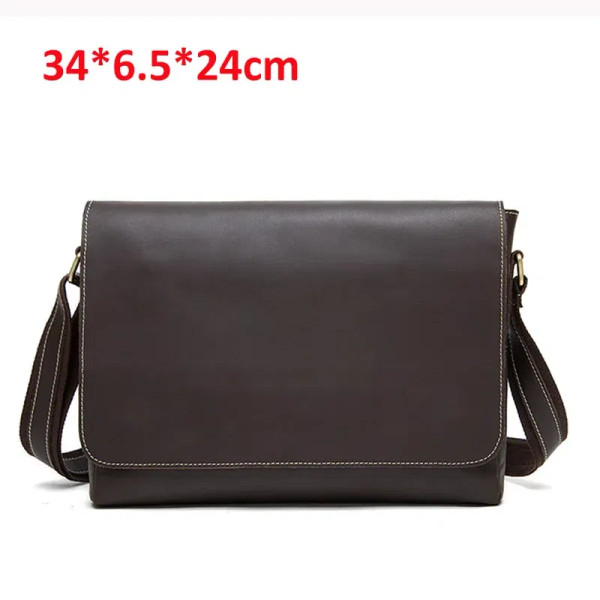 Color: Clear, Ships From: CHINA - WESTAL Crazy Horse Leather Men's Briefcases Laptop Bag Office Bag F640-67039378513