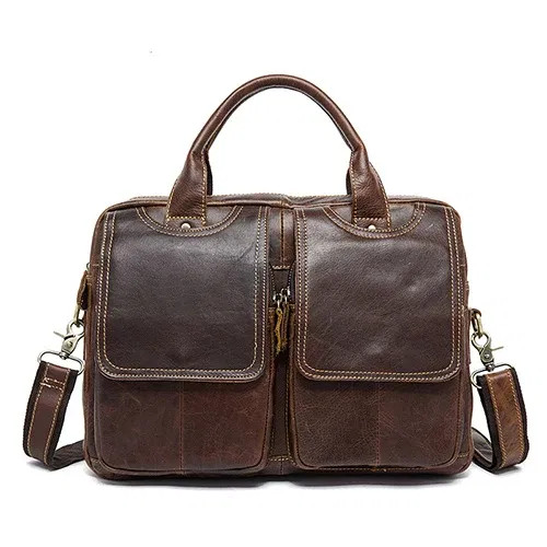 Color: SKY BLUE, Ships From: CHINA - WESTAL Men's Bag Genuine Leather Men's Briefcases Laptop Bag L F640-10000015693056550