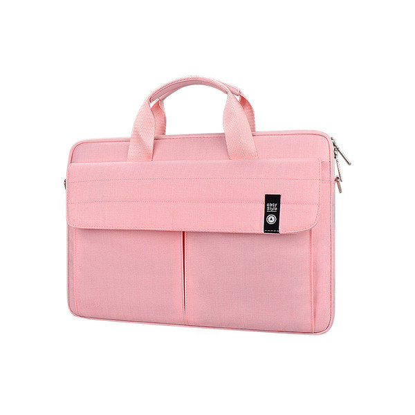 Color: Pink, Style: B, Size: 14.1 to 15.4 inch - Portable laptop computer bag shoulder briefcase Q119-CJBHNSNS29978-Pink-B-14.1 to 15.4 inch