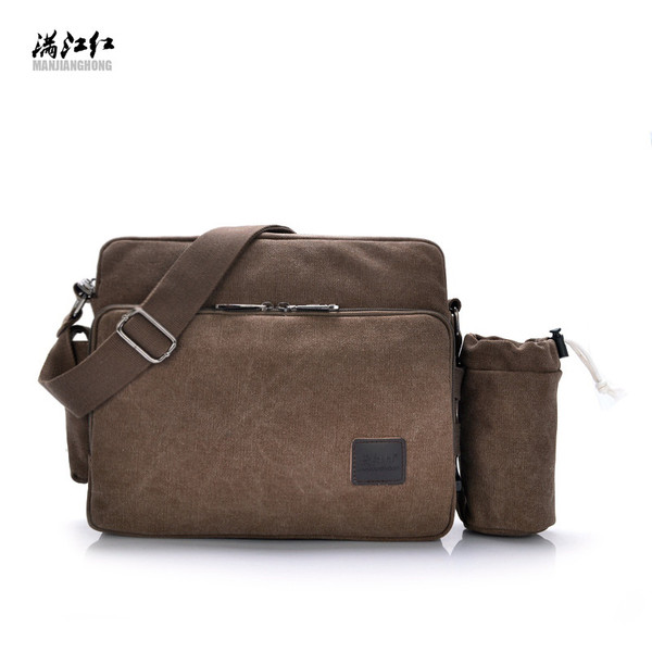 Manjianghong new canvas bag bag bag retro trend of men's business Metrosexual inclined shoulder bag Q119-CJBHNSNS00506