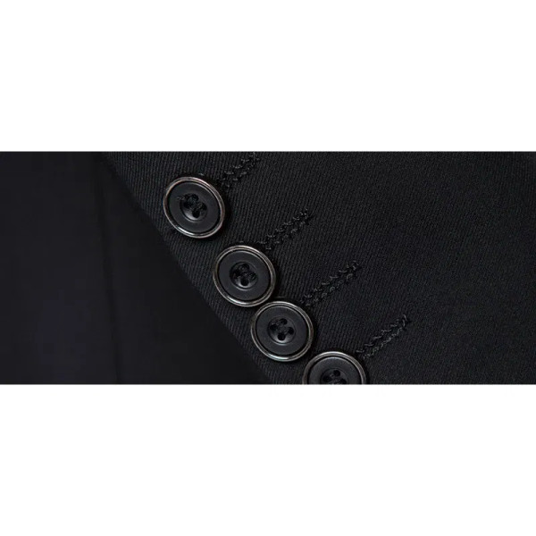Color: Blue, Size: 5XL - Shenrun Men Tuxedo Slim Fit Fashion Suit Wedding Shawl Lapel 3 Pieces Skin F640-67393488687