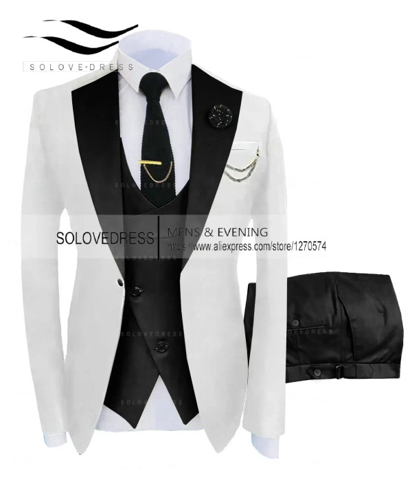 Color: Khaki, Size: 5XL - ( Jacket + Vest + Pants )Suits for Mens 2024 Casual Business Suit High-en F640-12000029465731942