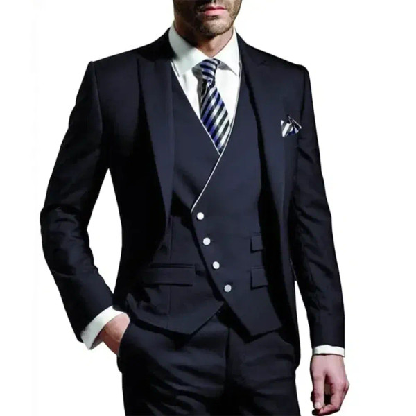 Color: Pink, Size: S, Ships From: CHINA - White Men Wedding Suits Groom Wear Peak Lapel Wedding Gro F640-12000028725239967