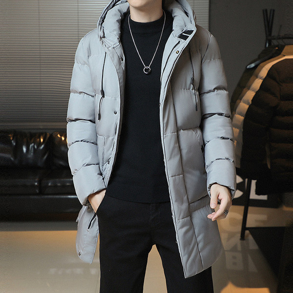 Color: Gray, Size: XL - Men's Winter Leisure Warm Hooded Plus Size Men's Cotton Clothing Q119-CJPK247612321UF