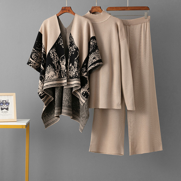 Wool Suit Wholesale Jacquard Cardigan Shawl Q119-CJLS2579617