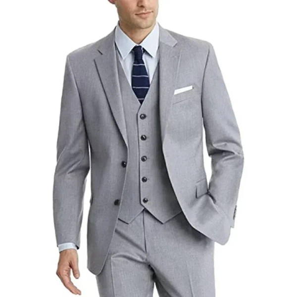 Color: Brown, Size: 5XL - Formal Suit for Men Slim 3 Pieces Blazer Vest and Pant Set Notched Lapel  F640-12000043367417833