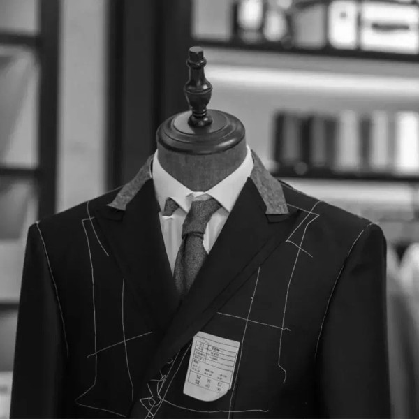 Color: GRAY, Size: L - 2 Pieces Classic Men's Suit Formal Striped Wedding Suit Business Groom Prom  F640-12000040229122779