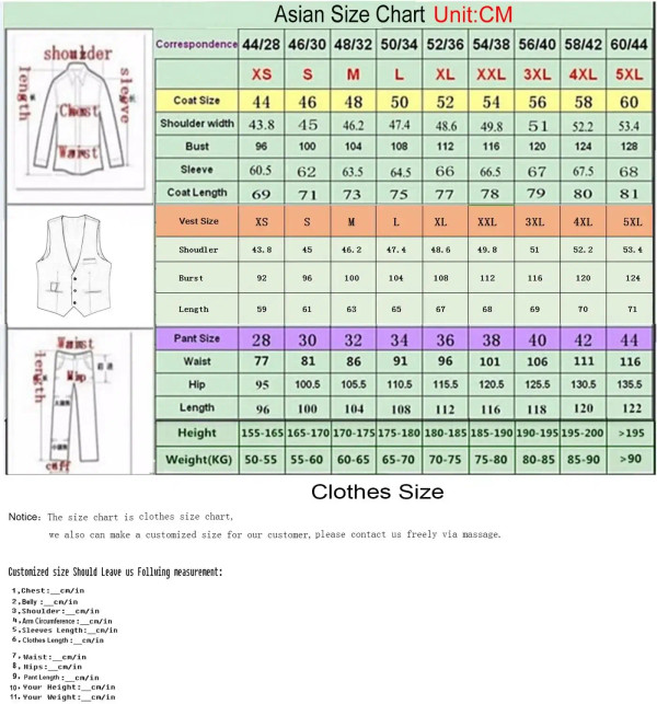 Color: GRAY, Size: XXXL - Mens Suit 3 Pieces Formal Fashion Solid Flat Color Tuxedos Jacket Wedding F640-12000019731125878