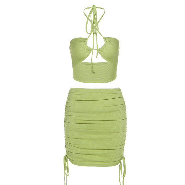 Fashionable Inner Hollow Small Vest Slim Fit Bag Hip Skirt Suit Q119-CJTZ1227912