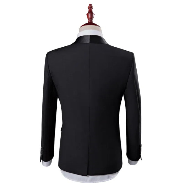 Color: Beige, Size: M - Shenrun Men Tuxedo Slim Fit Fashion Suit Wedding Shawl Lapel 3 Pieces Skinn F640-12000030693089225