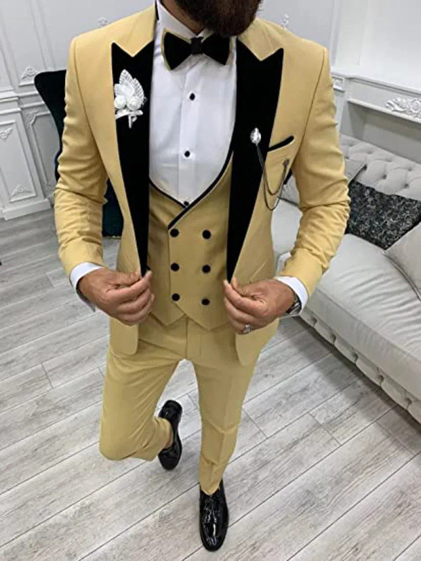 Color: Dark Grey, Size: S - Suits for Mens 2024 Casual Business Suit High-end Social Formal Suit 3  F640-12000030767705556