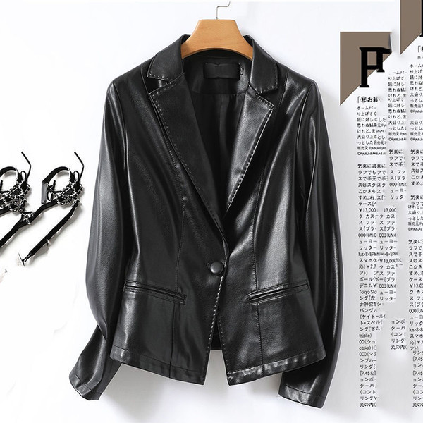 Color: Black, Size: 4XL - Women's Short Short Korean-style Slim-fit Jacket Q119-CJYD257256106FU