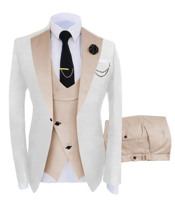 Color: MULTI, Size: L - ( Jacket + Vest + Pants )Suits for Mens 2024 Casual Business Suit High-end  F640-12000030181847463