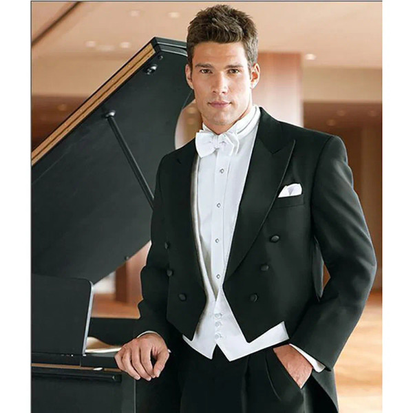 Color: Dark Grey, Size: XXXL - Italy Style Aristocratic Men Suit Three Pieces(Jacket+Pants+Vest) Ho F640-12000050423216054
