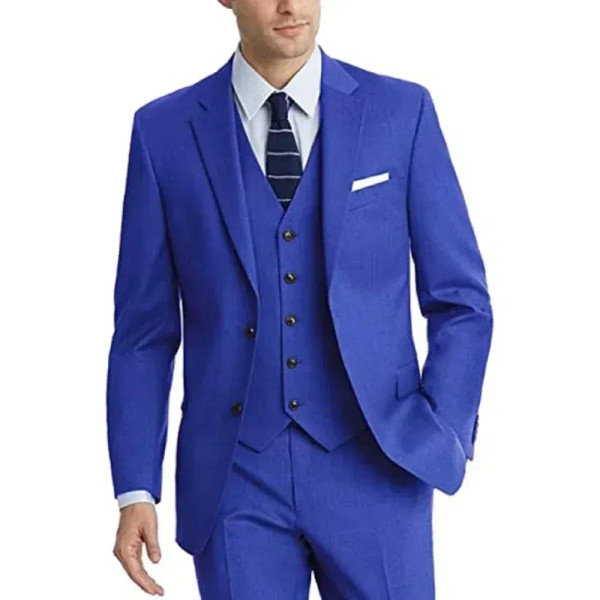 Color: army green, Size: XL - Formal Suit for Men Slim 3 Pieces Blazer Vest and Pant Set Notched La F640-12000043367417889