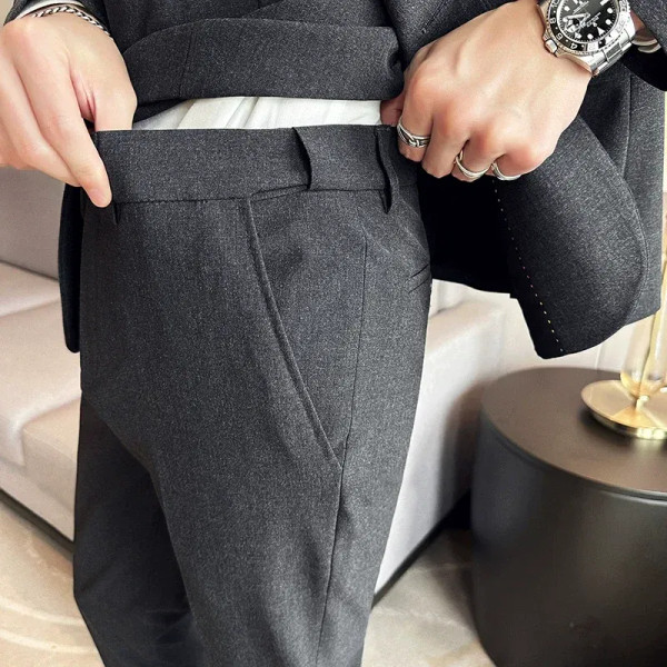 Color: Dark Grey, Size: XXXL, Ships From: CHINA - (Jacket+Vest+Pant) Plus Size 7XL-S Men Suit Forma F640-12000036906729579