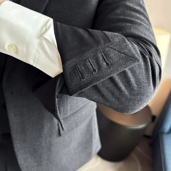 Color: Dark Grey, Size: XXXL, Ships From: CHINA - (Jacket+Vest+Pant) Plus Size 7XL-S Men Suit Forma F640-12000036906729579