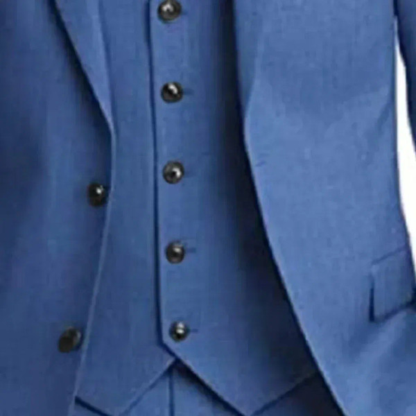 Color: GRAY, Size: M - Formal Suit for Men Slim 3 Pieces Blazer Vest and Pant Set Notched Lapel Hig F640-12000043367417851