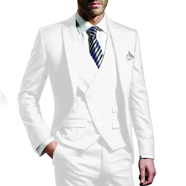 Color: army green, Size: XXXL, Ships From: CHINA - White Men Wedding Suits Groom Wear Peak Lapel We F640-12000028725239936