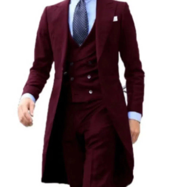 Color: PURPLE, Size: S - Elegant man suit Slim Fit Suit Luxury Formal Tuxedos Wedding 3 Pieces Blaz F640-12000042466378121