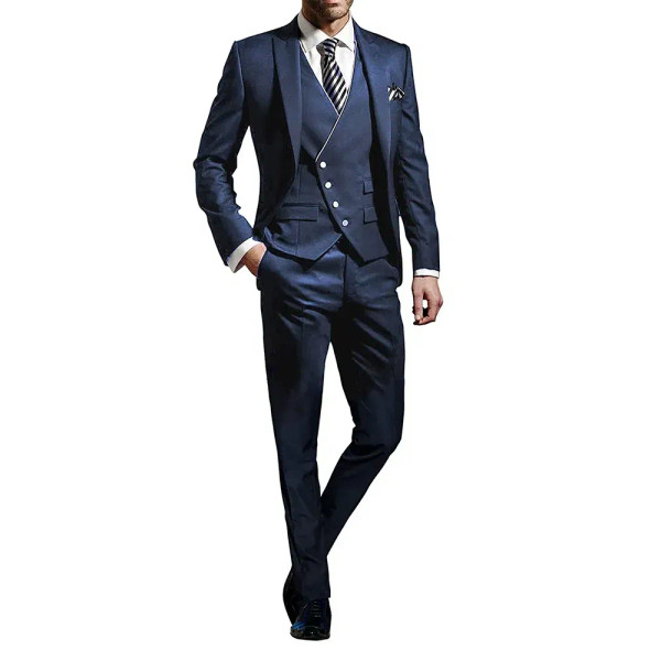 Color: Brown, Size: XS?€old?‰, Ships From: CHINA - White Men Wedding Suits Groom Wear Peak Lapel We F640-12000028725239882