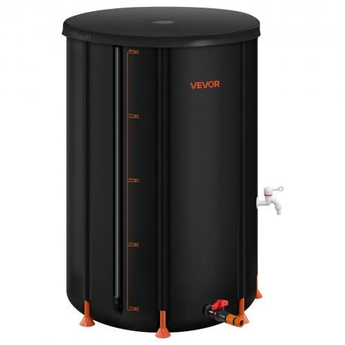 Collapsible Rain Barrel, 100 Gallon Portable Rain Water Collection Barrel, 1000D PVC Rainwater Coll E415-ZDYSTHSPVCB1R1QB7002V0