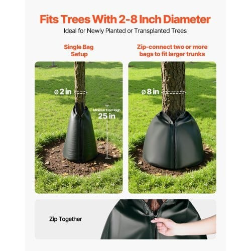 20 Gallon Tree Watering Bags, 8 Pack 3-4 Hours Slow Release Gator Bags for Trees, Heavy Duty PE Tre E415-DSJSD20GAL8J54JQ9001V0