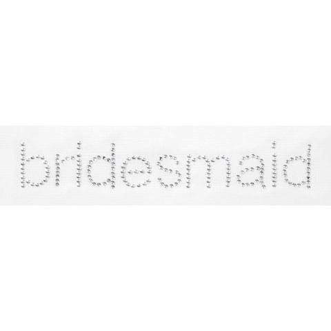 Bridesmaid Rhinestone Stud Iron On 6 1 2 Inch By 1 1 4 Inch N274-FC01004623