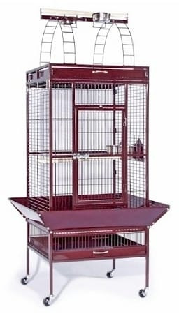 Large Select Wrought Iron Play Top Bird Cage Chalk White N274-ES01PP3153C