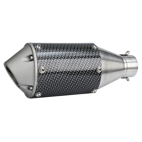 38-51mm Universal Stainless Steel Motorcycle Carbon Fiber Tail Exhaust Pipe C122-1255491