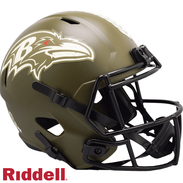 Baltimore Ravens Helmet Riddell Replica Full Size Speed Style Salute To Service 2022 Z157-9585563285