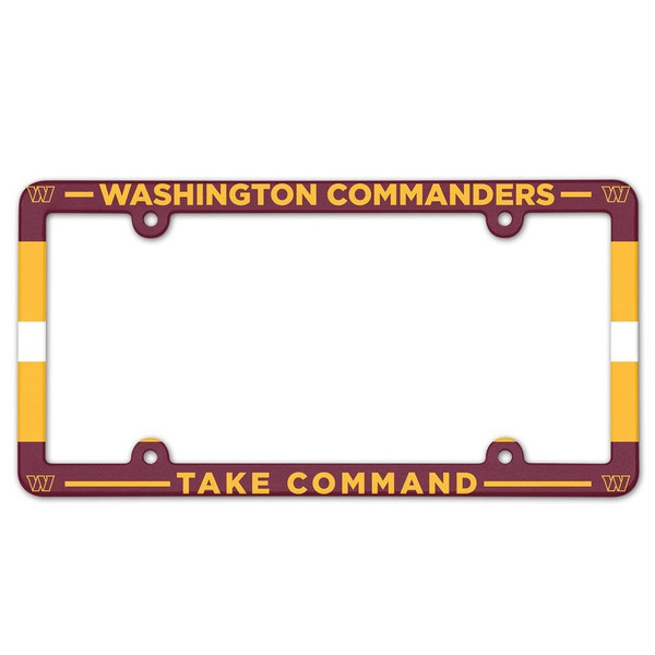 Washington Commanders License Plate Frame Plastic Full Color Style Z157-3208591468