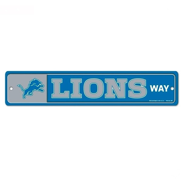 Detroit Lions Sign 3.75x19 Plastic Street Style - Special Order Z157-3208583558