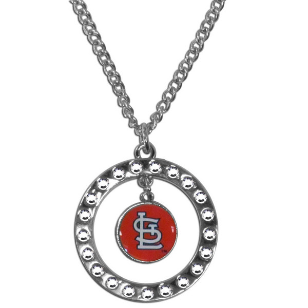 St. Louis Cardinals Necklace Chain Rhinestone Hoop CO Z157-5460327509