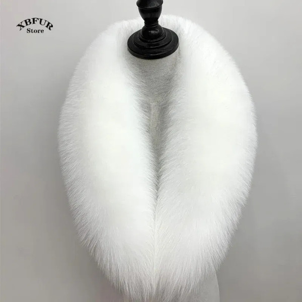 Color: PURPLE, Size: S - Winter Real Fox Fur Collar Woman Black Natural Fur Scarf Shawl For Women C F640-12000043301185562