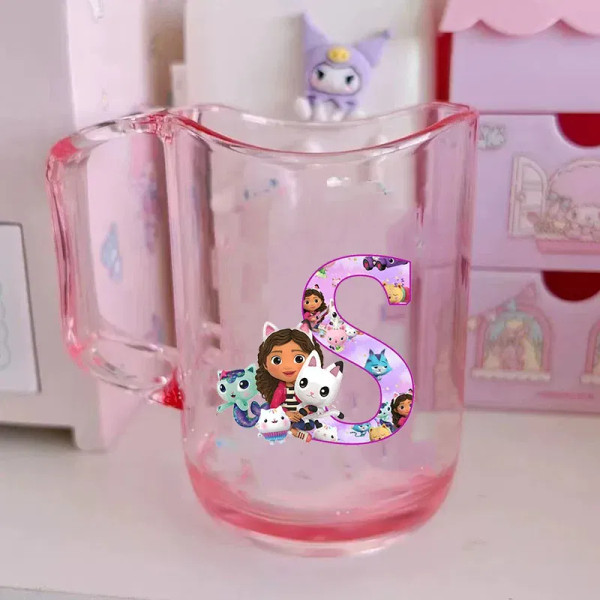 Color: Multicolor, Size: Other - Gabby Dollhouse Letter A-Z Print Water Cup ABS Tooth Brushing Cups F640-12000046047276397