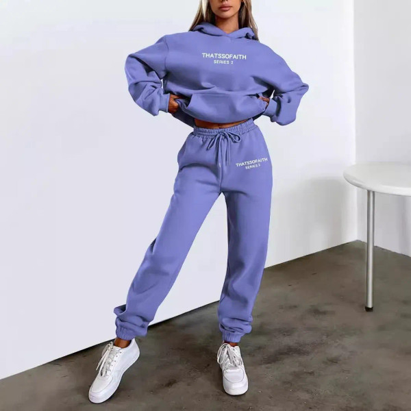 Color: Red, Size: L, Ships From: CHINA - 2025 Autumn Winter Women's Sets 2pcs Hoodies Pants Suit Sp F640-12000050959598669