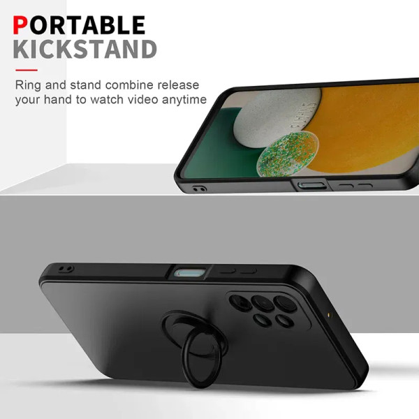 Color: Dark Grey, Ships From: CHINA, Material: EVA - With Ring Holder Phone Case For Samsung Galaxy F640-12000036956135591