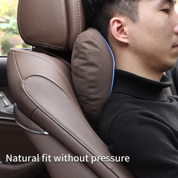 Color: WHITE - Top Quality Car Headrest Neck Support Seat Soft Neck Pillow Breathable For Maybach S F640-12000034556751685