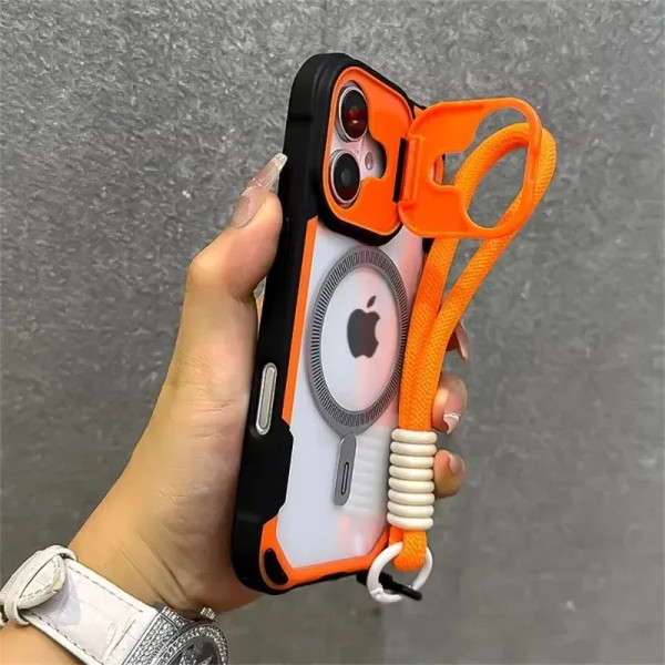 Color: Blue, Material: Silicon - Armor Candy Color Clash For Magsafe Phone Case For iPhone 16 15 14 F640-12000043750167806