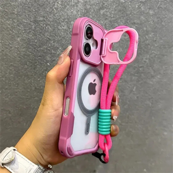 Color: Blue, Material: Silicon - Armor Candy Color Clash For Magsafe Phone Case For iPhone 16 15 14 F640-12000043750167806